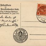 Festpostkarte der Salzstadt Frankenhausen 1921 - Flugpost