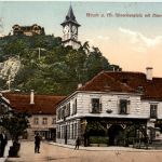 Steiermark/div.Orte - Bruck a. M. - Minoritenplatz mit Morre-Denkmal