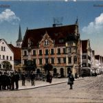 Mindelheim/Bayern/Schwaben/Unterallgäu - Marktplatz mit Rathaus