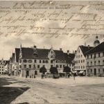 Mindelheim/Bayern/Schwaben/Unterallgäu - Untere Maximilianstrasse mit Marktplatz