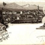 Gruss aus Traunstein - Litho
