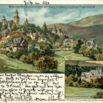 Burg Cronberg und Schloss Friedrichshof - Litho