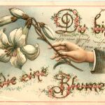 Du bist wie eine Blume - Prägekarte