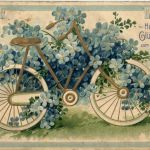 Geburtstag - Fahrrad - Prägekarte