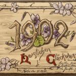 Neujahr - Jahreszahl 1902 - Prägekarte