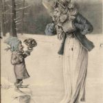 Neujahr - Frau mit Zwerg
