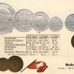 Schweiz - Geld auf Ansichtskarte - Prägekarte