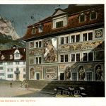 Schwyz - Rathaus mit Mythen