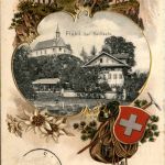 Flühli bei Sachseln - Litho Prägekarte