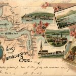 Gruss vom Vierwaldstätter See Buochs Alpnach - Litho