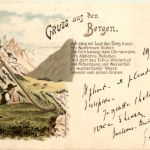 Gruss aus den Bergen - Litho