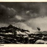 Hallig bei Sturm