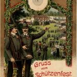 Zerbst - Gruss vom Schützenfest - Litho