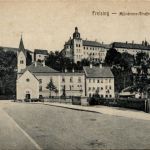 Freising, Münchner-Strasse mit domberg