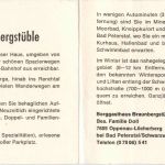 Oppenau - Pension Braunbergstüble - Klappkarte