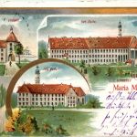 Gruss aus Kloster Maria Medingen - Litho - Mödingen