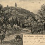 Der Kyffhäuser mit Denkmal - Bahnpost Erfurt Sangershausen