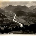 Blick von Mösern bei Seefeld auf Telfs und Inntal
