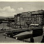 Wien, Donaukanal mit Marien- u. Salztorbrücke, Dianabad