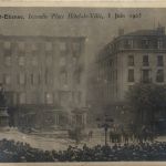 Saint-Etienne, Incendie Place Hotel-de-Ville