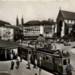 Basel - Barfüsserplatz mit Tram
