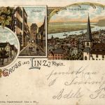 Gruss aus Linz am Rhein - Litho