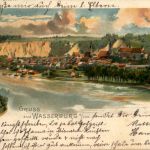 Gruss aus Wasserburg am Inn - Litho