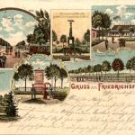 Gruss aus Friedrichsfeld bei Wesel - Litho