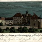 Schrozberg - Schloss mit Haushaltungsschule im Mondstein - Litho