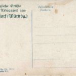 Herzliche Grüsse in der Kriegszeit aus Satteldorf