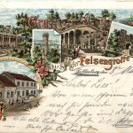 Tecklenburg - Gruss aus der Felsengrotte - Litho