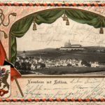 Neresheim mit Schloss - Litho - Prägekarte
