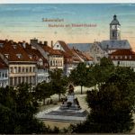 Schweinfurt, Marktplatz mit Rückert-Denkmal