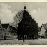 Hersbruck, Unterer Markt mit Postamt und Rathaus