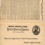 Turf Association - New Orleans - Postcard with Paid reply