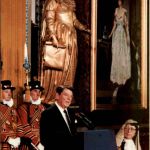 President Ronald Reagan in Westminster Abbey