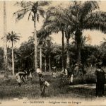 Dahomey - Indigenes dans un Lougan