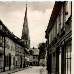Salzwedel, Jenny-Marx-Strasse mit Marienkirche