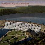 Die Waldecker Talsperre bei hochwasser