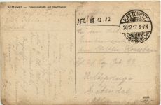 Kattowitz - Friedrichstrasse mit Stadttheater - Feldpost