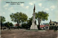 Attleboro - Soldiers Monument and Square