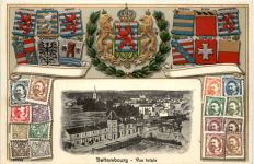 Bettembourg - Prägekarte Briefmarken