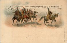 Hungary - Arpad et les chefs des tribus Arpad a vezerekkel - Litho Ganzsache
