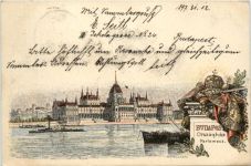 Budapest Orszaghaz - Litho - Ganzsache