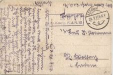Künstlerkarte Hermann Rüdisühli - Feldpost RJR 12