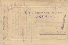 Vinkovci - Kr. kotarska oblast - Feldpost KuK Reserve Spital Tema