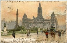 Glasgow - George Square - Litho