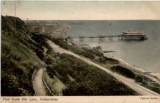 Folkestone - Pier from the Lees