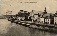 Givet - Quai de l Esplanade et le Fort