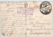 Warneton - Chalet de la Douve - Feldpost 14. Armeekorps